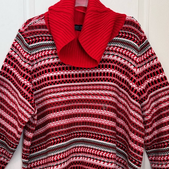 LANE BRYANT COWL NECK SWEATER. SIZE 18-20 LONG SLEEVE HOLIDAY COZY KNIT SWEATER. - Picture 4 of 14